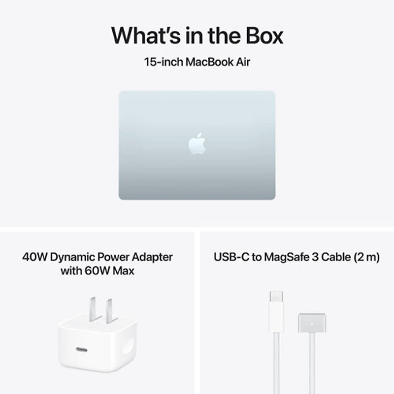 Apple MacBook Air 15.3" w/ Touch ID (2026) - Sky Blue (Apple M5 / 16GB RAM / 512GB SSD) - French