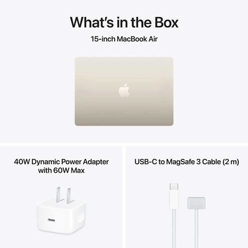 Apple MacBook Air 15.3" w/ Touch ID (2026) - Starlight (Apple M5 / 16GB RAM / 1TB SSD) - English