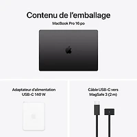MacBook Pro de 16,2 po d'Apple (2026) - Noir infini (M5 Pro d'Apple/RAM Go/SSD 1 To