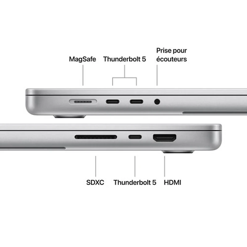 MacBook Pro de 16,2 po d'Apple (2026) - Argent (M5 Pro d'Apple/RAM 48 Go/SSD 1 To) - Français