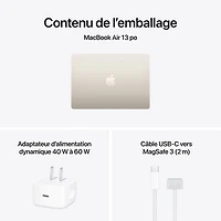 MacBook Air de 13,6 po avec Touch ID d'Apple (2026) - Comète (M5 d'Apple/RAM 16 Go/SSD 1 To) - Français