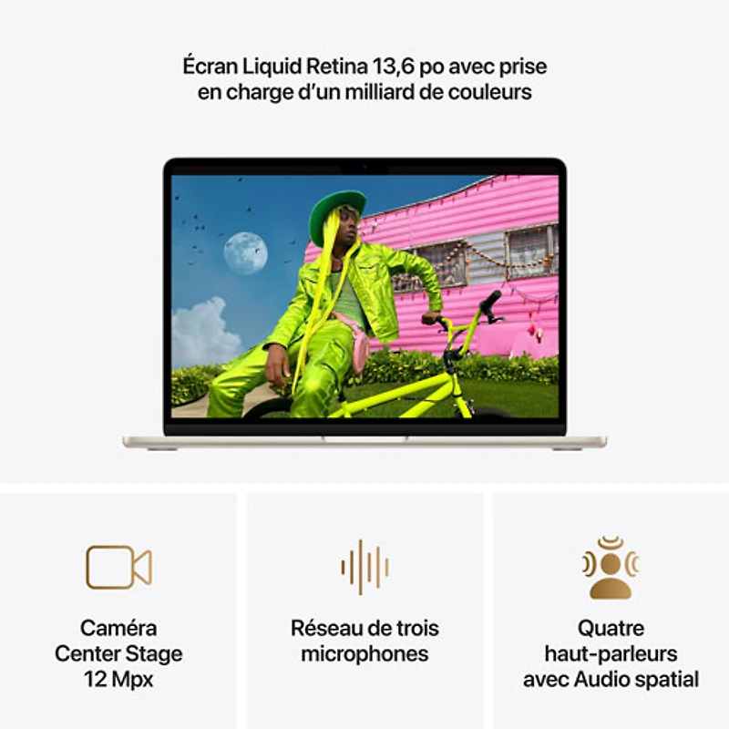 MacBook Air de 13,6 po avec Touch ID d'Apple (2026) - Comète (M5 d'Apple/RAM 16 Go/SSD 1 To) - Français