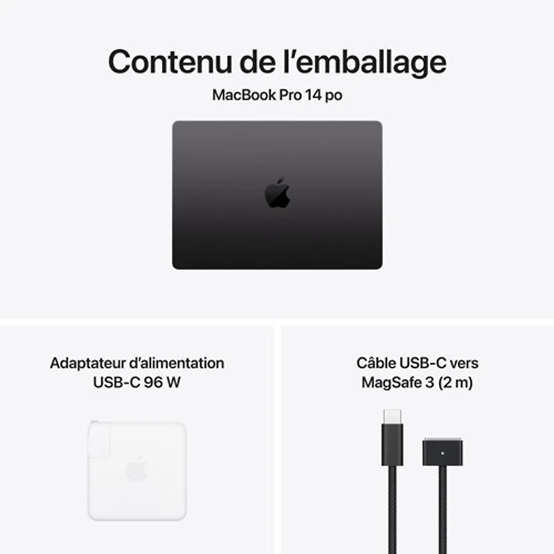 MacBook Pro de 14,2 po d'Apple (2026) - Noir infini (M5 Pro d'Apple/RAM 24 Go/SSD 1 To