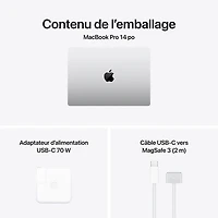 MacBook Pro de 14,2 po d'Apple (2026) - Argent (M5 d'Apple/RAM 32 Go/SSD 1 To) - Français
