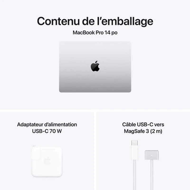 MacBook Pro de 14,2 po d'Apple (2026) - Argent (M5 Pro d'Apple/RAM 24 Go/SSD To