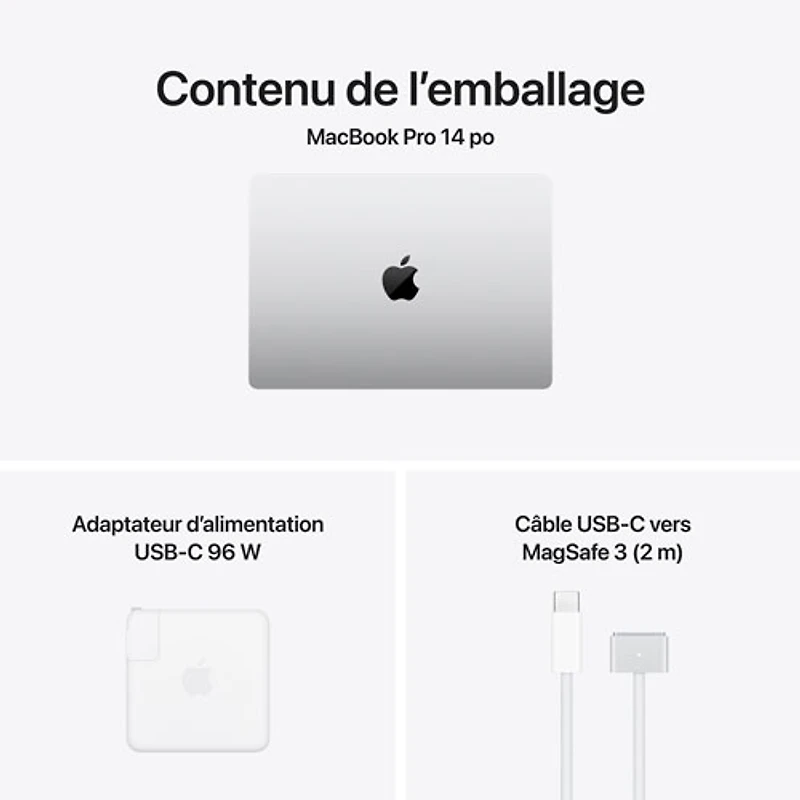 MacBook Pro de 14,2 po d'Apple (2026) - Argent (M5 Max d'Apple/RAM 36 Go/SSD 2 To) - Anglais
