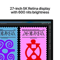 Moniteur inclinable à écran Retina 5K en verre Nano de 27 po Studio Display d'Apple (MFF14CL/A)