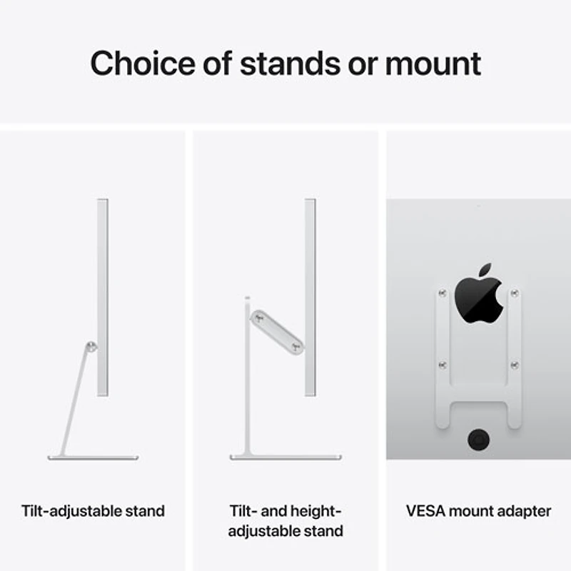 Moniteur inclinable à écran Retina 5K en verre Nano de 27 po Studio Display d'Apple (MFF14CL/A)