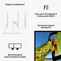 Moniteur inclinable à écran Retina 5K en verre standard de 27 po Studio Display d'Apple (MFEX4CL/A)
