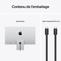 Moniteur inclinable à écran Retina 5K en verre standard de 27 po Studio Display d'Apple (MFEX4CL/A)