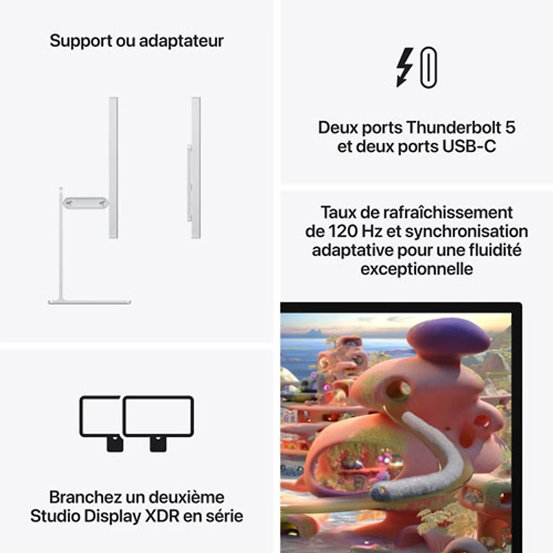 Apple Studio Display 27" 5K Retina XDR Glass Tilt-Adjustable Monitor (MFEP4CL/A)