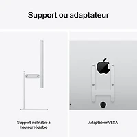 Moniteur inclinable à écran Retina XDR 5K en verre de 27 po Studio Display d'Apple (MFEN4CL/A)