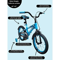 Beam Sports 16" Kids Bike with Training Wheels - Blue