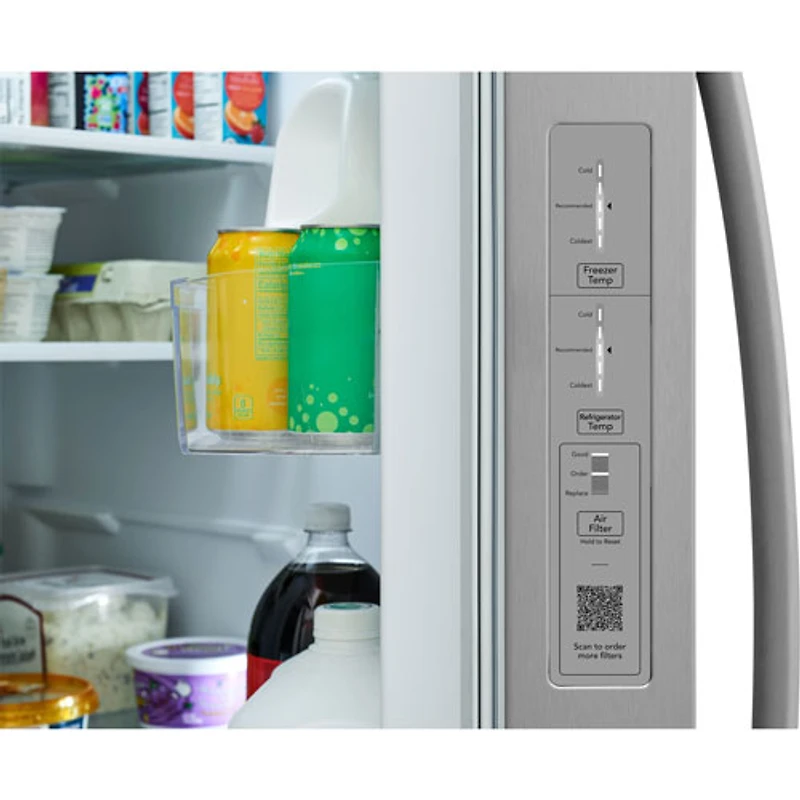 Frigidaire 36" 26.4 Cu. Ft. Side-By-Side Refrigerator (FRSN2610AF) - Stainless Steel