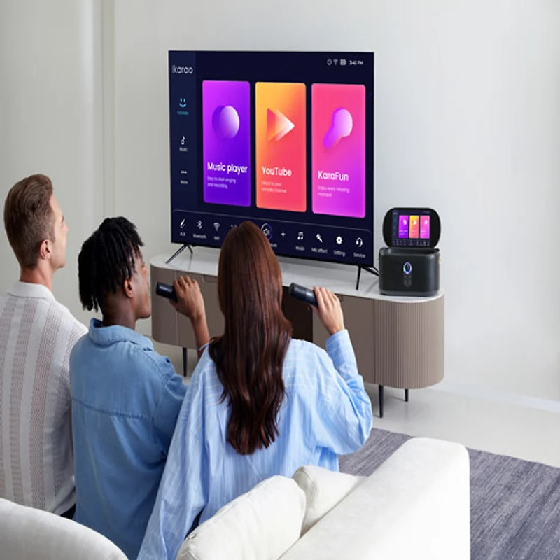 Ikarao Shell S1 Bluetooth Karaoke System with 10.1" HD Touchscreen & Microphone
