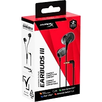 HyperX Cloud III Noise Cancelling Gaming Earbuds with Microphone - Black