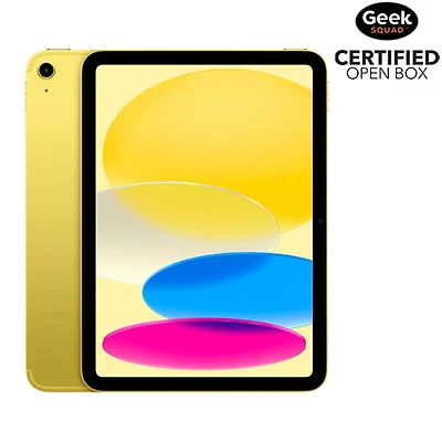 Boîte ouverte - iPad A16 11 po de 512 Go avec Wi-Fi 6 et 5G d'Apple (11e génération) - Jaune