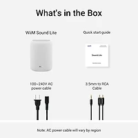 WiiM Sound Lite Bluetooth Wireless Smart Speaker - White