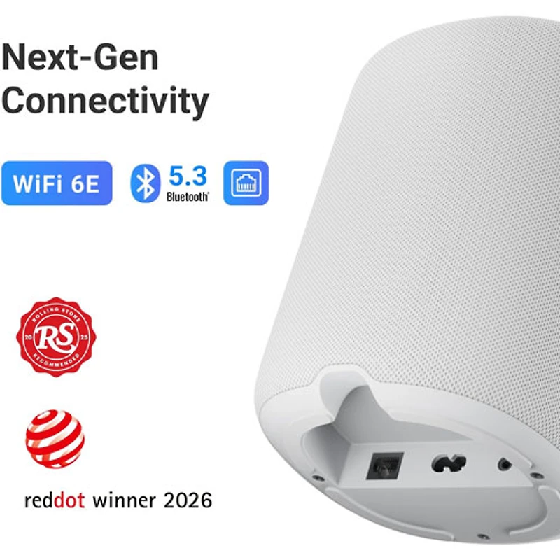 Haut-parleur intelligent sans fil Bluetooth WiiM Sound - Blanc