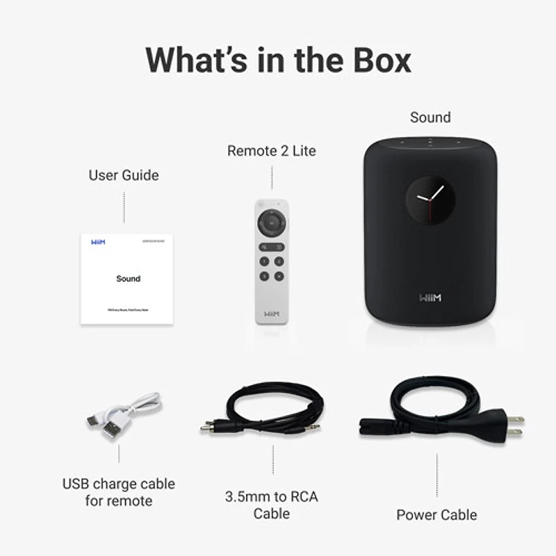 Haut-parleur intelligent sans fil Bluetooth WiiM Sound - Blanc