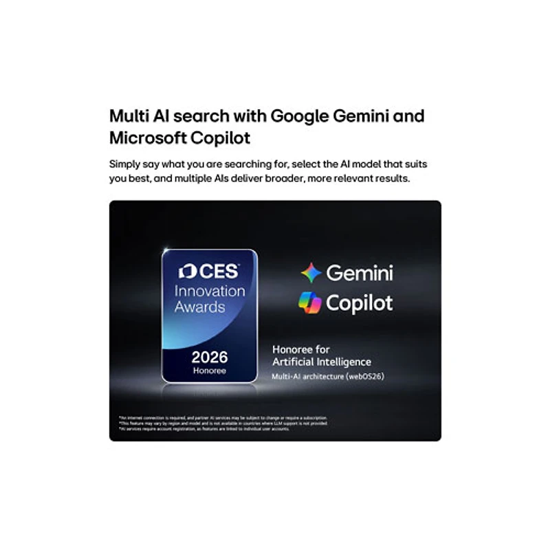 Téléviseur intelligent webOS HDR DELO UHD 4K de 97 po G6 de LG avec support mural inclus (OLED97G6WUA.ACC) - 2026