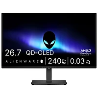 Alienware 27" WQHD 240Hz 0.03ms GTG QD-OLED FreeSync Gaming Monitor (AW2726DM) - Black