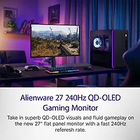 Alienware 27" WQHD 240Hz 0.03ms GTG QD-OLED FreeSync Gaming Monitor (AW2726DM) - Black