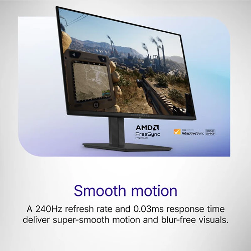 Alienware 27" WQHD 240Hz 0.03ms GTG QD-OLED FreeSync Gaming Monitor (AW2726DM) - Black