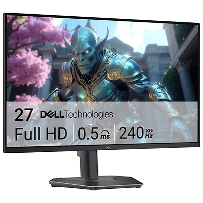 Moniteur de jeu FreeSync ACL IPS HD intégrale GàG 1 ms 240 Hz de 27 po de Dell (SE2726HGS) - Noir