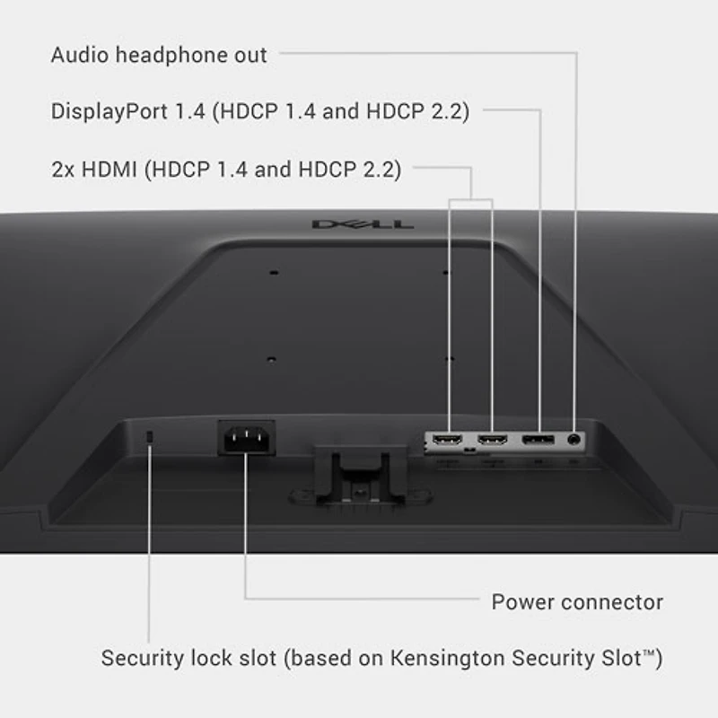 Moniteur de jeu FreeSync ACL IPS HD intégrale GàG 1 ms 240 Hz de 27 po de Dell (SE2726HGS) - Noir