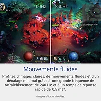 Moniteur de jeu FreeSync ACL IPS HD intégrale GàG 1 ms 240 Hz de 27 po de Dell (SE2726HGS) - Noir
