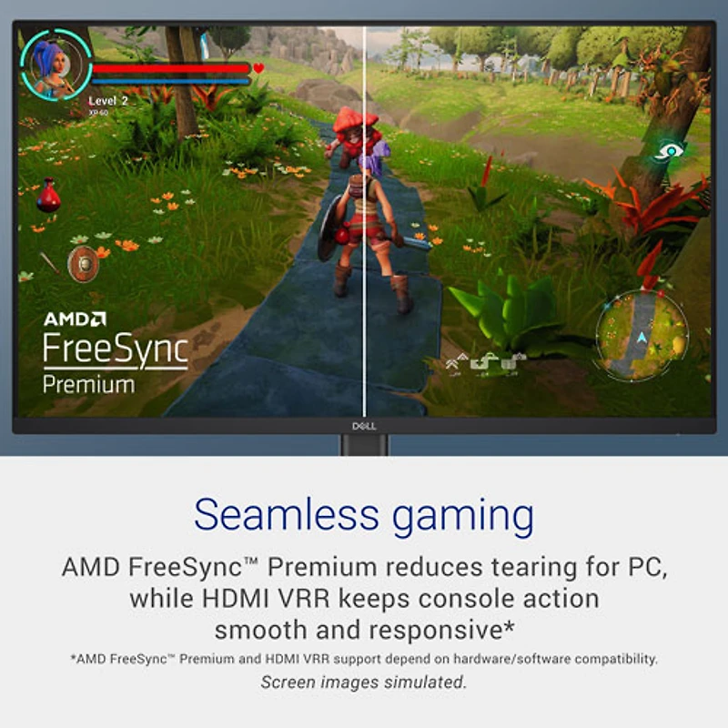 Moniteur de jeu FreeSync ACL IPS HD intégrale GàG 1 ms 240 Hz de 27 po de Dell (SE2726HGS) - Noir