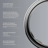 Anneau intelligent de sommeil et de mise en forme Ring 5 d'Oura - Taille