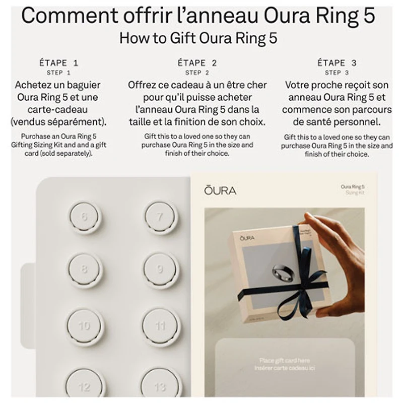Ensemble-cadeau avec baguier pour anneau Ring 5 d'Oura