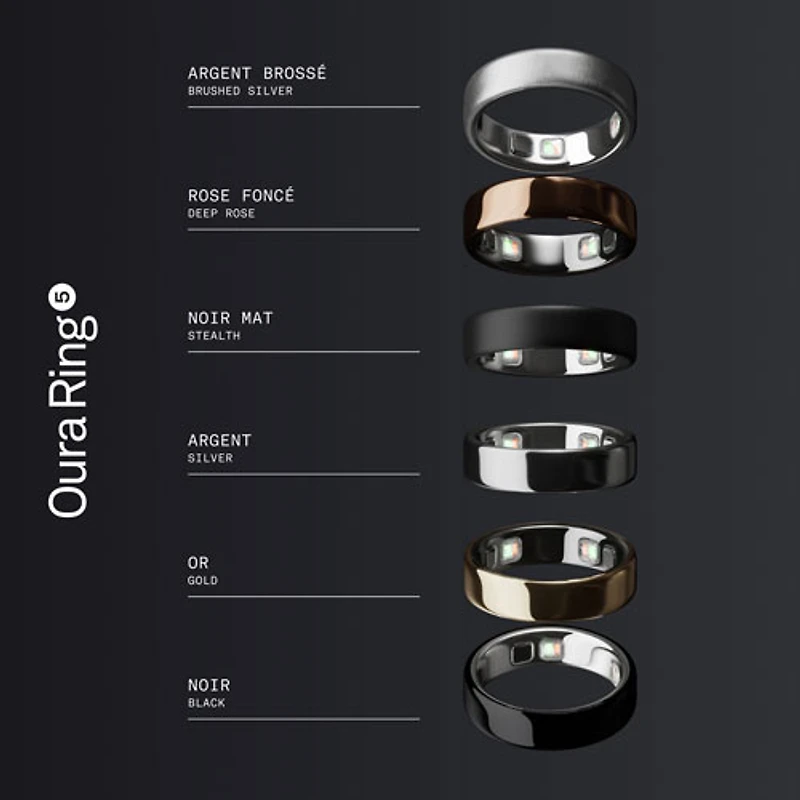 Oura Ring 5 Sleep & Fitness Smart Ring - Size 13 - Black