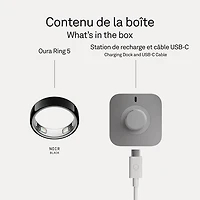 Oura Ring 5 Sleep & Fitness Smart Ring - Size 13 - Black