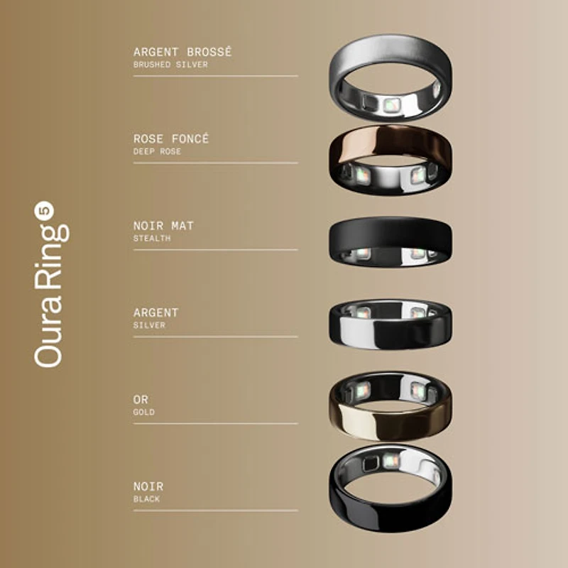 Oura Ring 5 Smart Ring with Health, Sleep & Fitness Tracking - Gold - Size 13