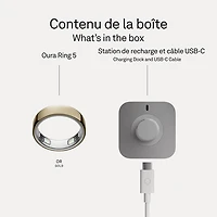 Oura Ring 5 Smart Ring with Health, Sleep & Fitness Tracking - Gold - Size 13