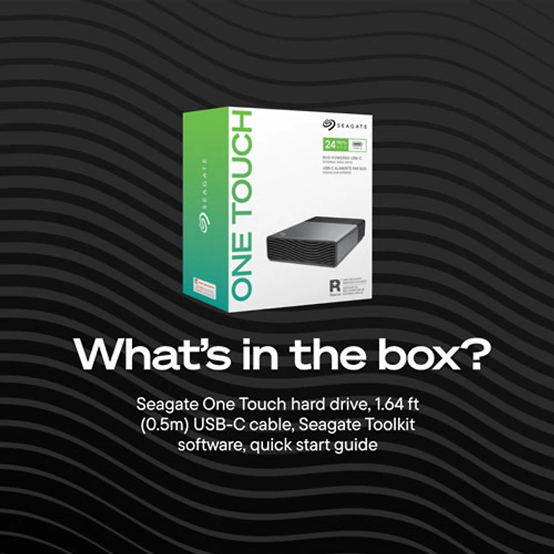Seagate One Touch 24TB USB-C External Hard Drive (STNB24000400)