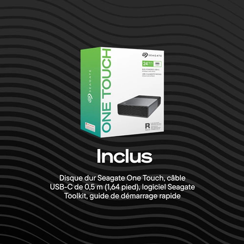 Seagate One Touch 24TB USB-C External Hard Drive (STNB24000400)