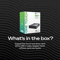 Seagate One Touch 20TB USB-C External Hard Drive (STNB20000400)
