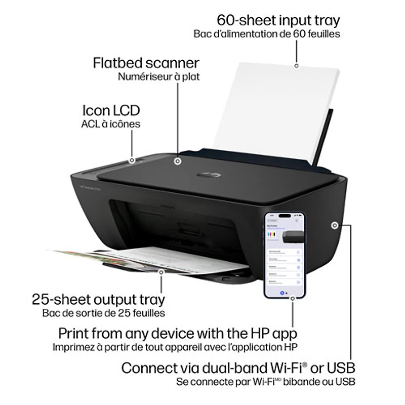HP DeskJet 2955 Wireless All-In-One Inkjet Printer - HP Instant Ink 3-Month Free Trial Included*