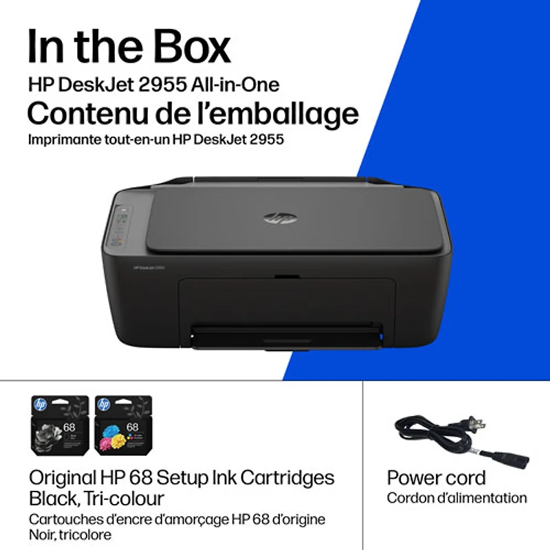 HP DeskJet 2955 Wireless All-In-One Inkjet Printer - HP Instant Ink 3-Month Free Trial Included*