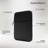 Housse Crosstown d'Incase pour portable de 14 po - Noir