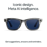 Ray-Ban | Meta Wayfarer (Gen 2) Glasses with AI, Photo, Video, Audio & Messaging - Grey/Transition Sapphire
