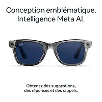 Ray-Ban | Meta Wayfarer (Gen 2) Glasses with AI, Photo, Video, Audio & Messaging - Grey/Transition Sapphire