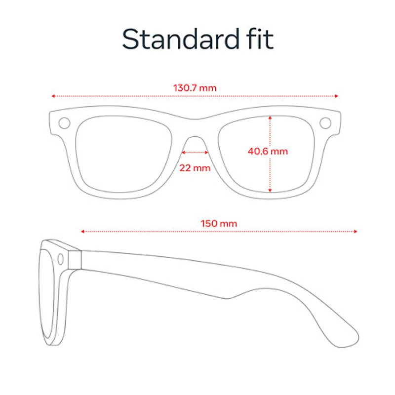 Ray-Ban | Meta Wayfarer (Gen 2) Glasses with AI, Photo, Video, Audio & Messaging - Grey/Transition Sapphire