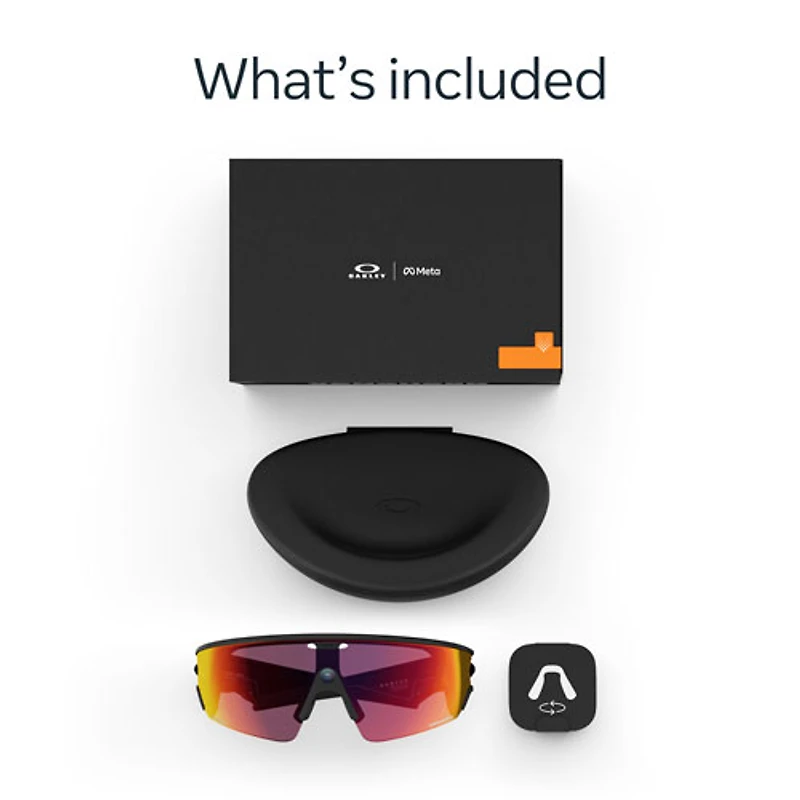 Lunettes Vanguard d'Oakley | Meta avec compatibilité Meta AI, Audio, Photo et Vidéo - Noir/Verres Prizm Transition Road