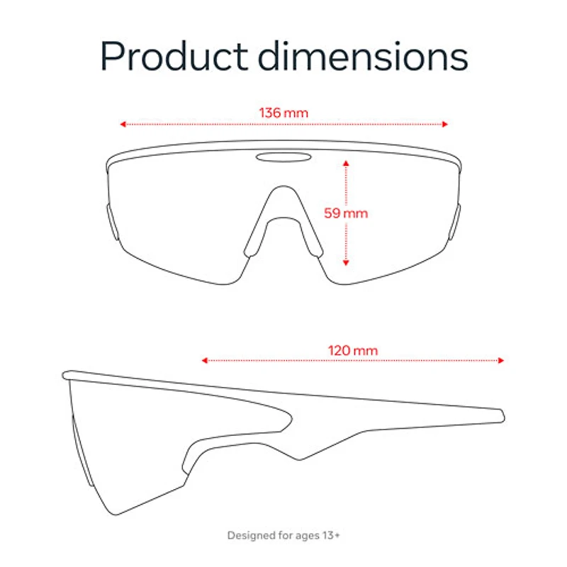 Lunettes Vanguard d'Oakley | Meta avec compatibilité Meta AI, Audio, Photo et Vidéo - Noir/Verres Prizm Transition Road