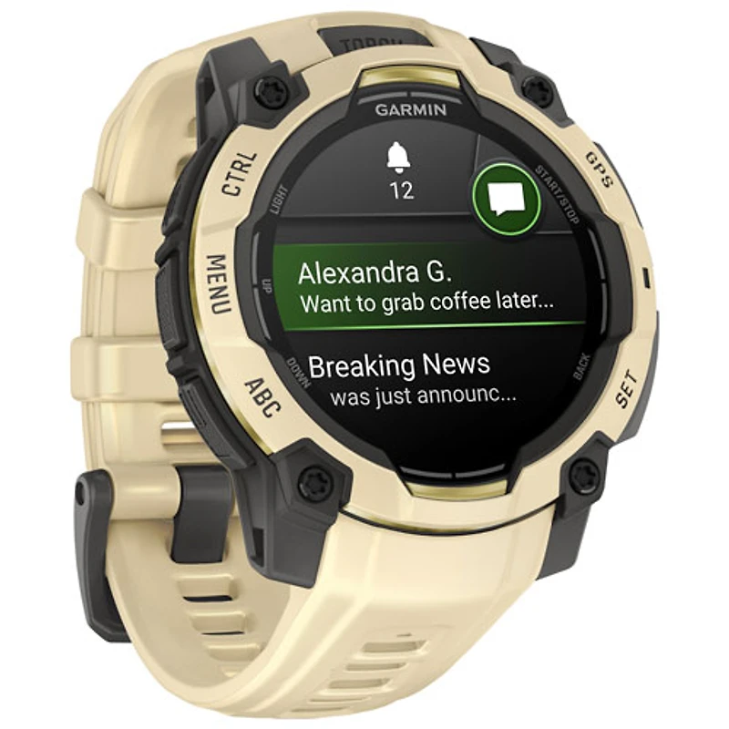 Montre intelligente multisport GPS AMOLED Instinct 3 de 45 mm de Garmin - Citrine - Exclusivité Best Buy